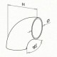 Lasbocht 90°
