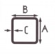 RVS koker onbehandeld - schema tekening 