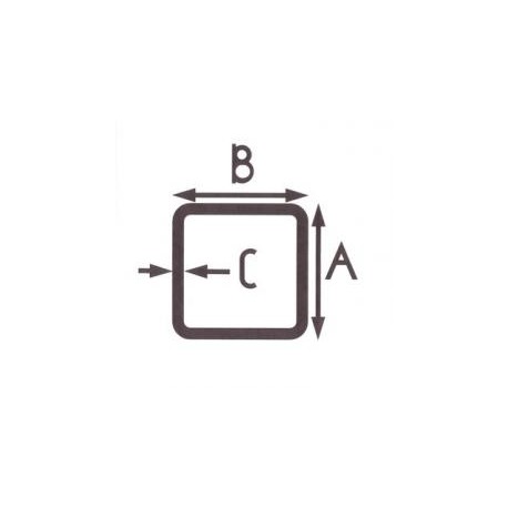 RVS koker onbehandeld - schema tekening 